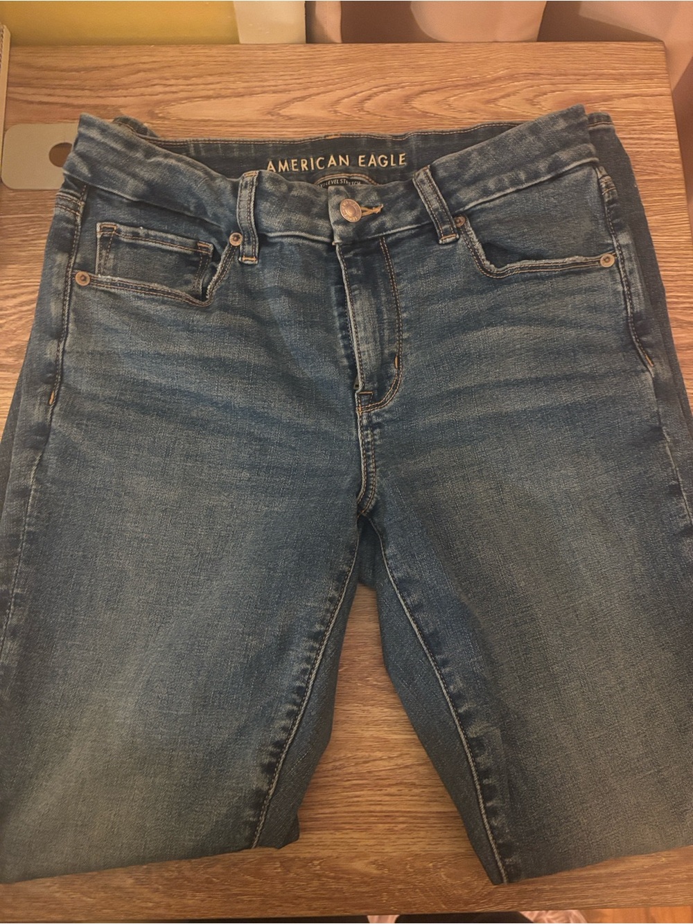 American Eagle Outfitters Women's Blue Denim Jeans Size 8 Curvy Short